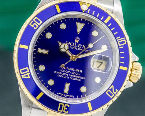 rolex silver with blue|rolex submariner blue dial bezel.